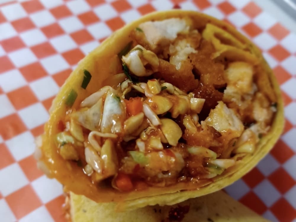 Wrap Godz 512 sells a variety of wraps including an Asian Crunch Chicken with sweet heat slaw and fried chicken. (Courtesy Wrap Godz 512)