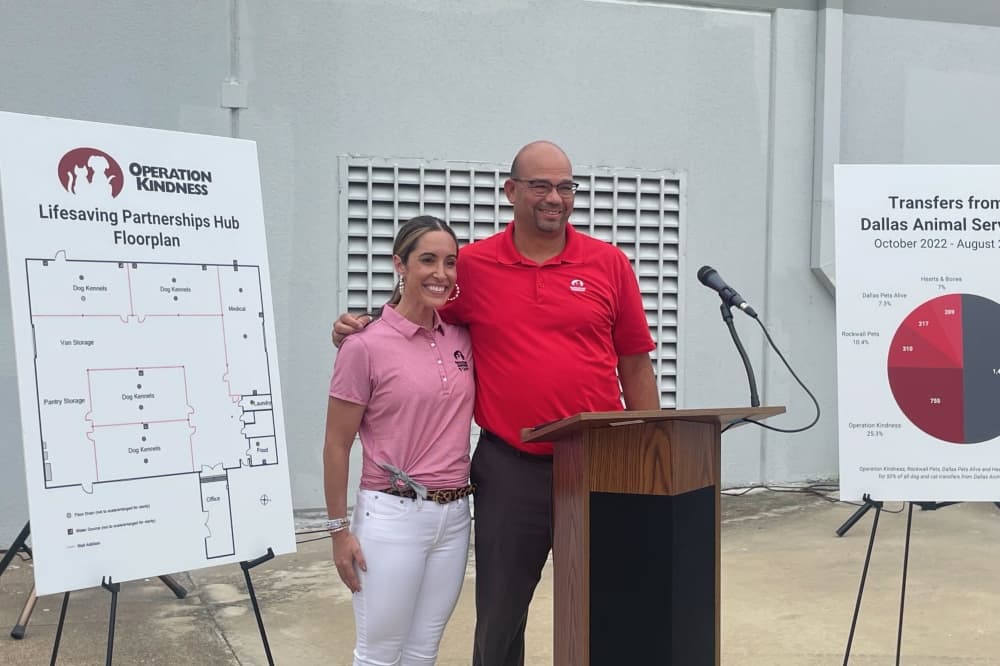 Chief Community Initiatives Officer Meredith Jones (left) poses with CEO Ed Jamison