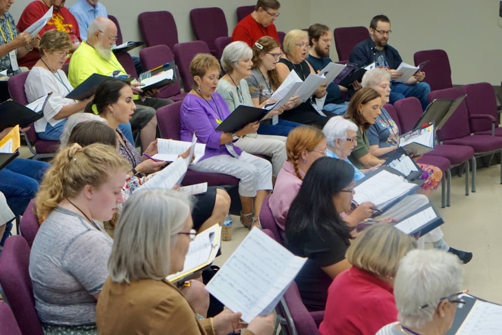 The Montgomery County Choral Society practices