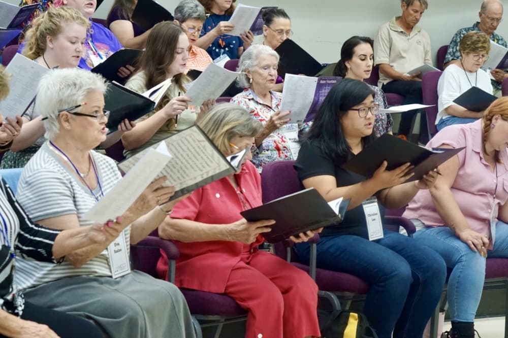 The Montgomery County Choral Society practices