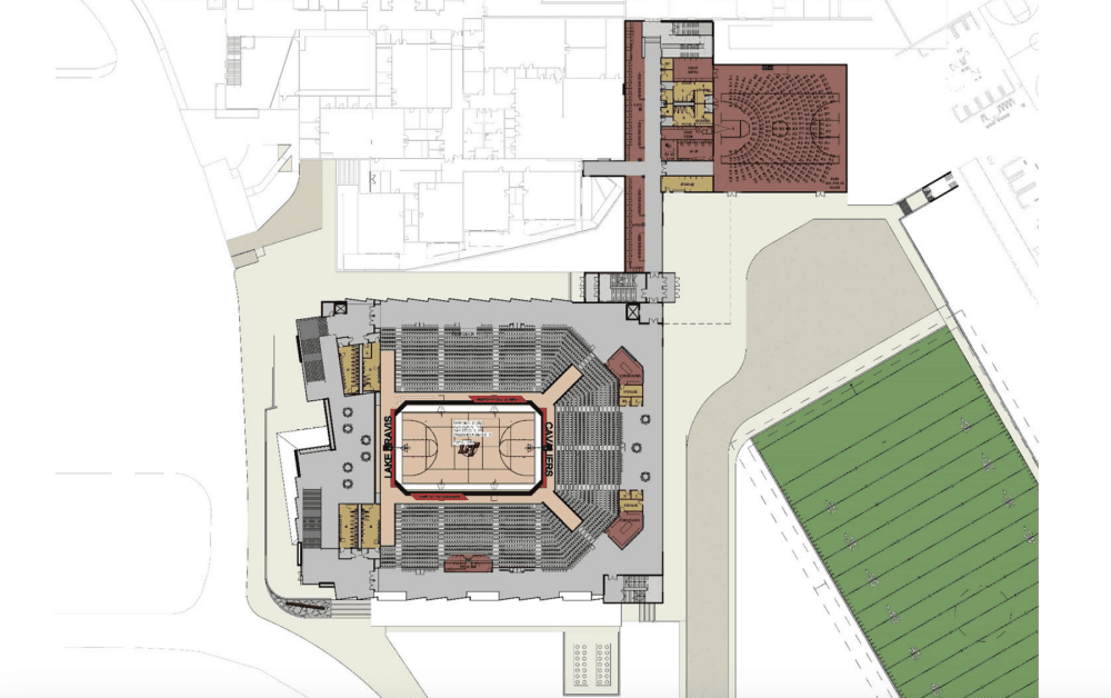 Preliminary designs show the fine arts space connecting to the link between the performing arts center and annex.