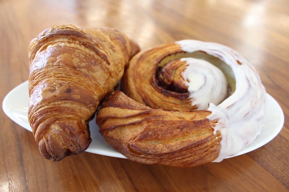 Pan and Coffee offers a range of pastries, including croissants ($4.50-$5.50) and Mexican sweet bread. (Edmond Ortiz/Community Impact)

