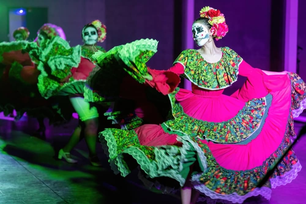 An evening filled with live music, dancing, face painting and artisans will help those attending celebrate Dia de los Muertos at Moody Amphitheater Nov. 1. (Courtesy Waterloo Greenway)
