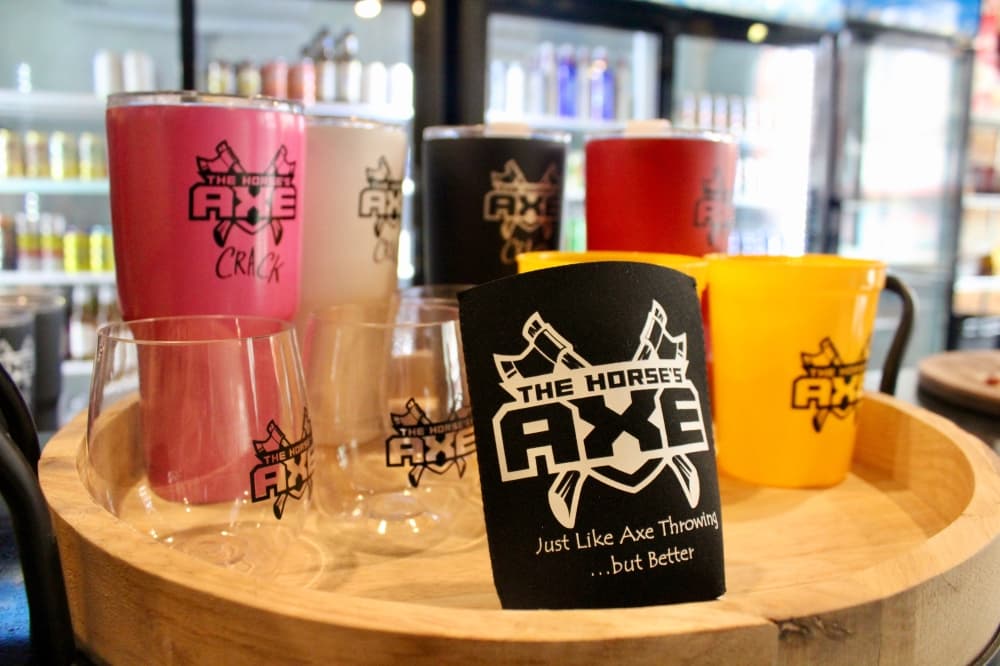 The Horse's Axe tumblers and cups