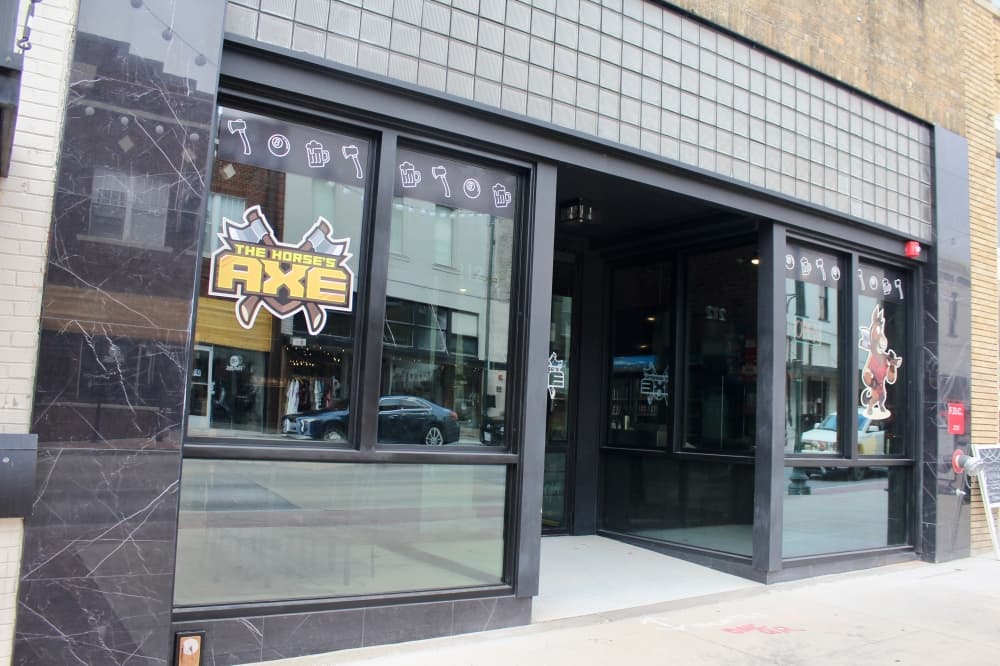 Exterior of The Horse's Axe in downtown