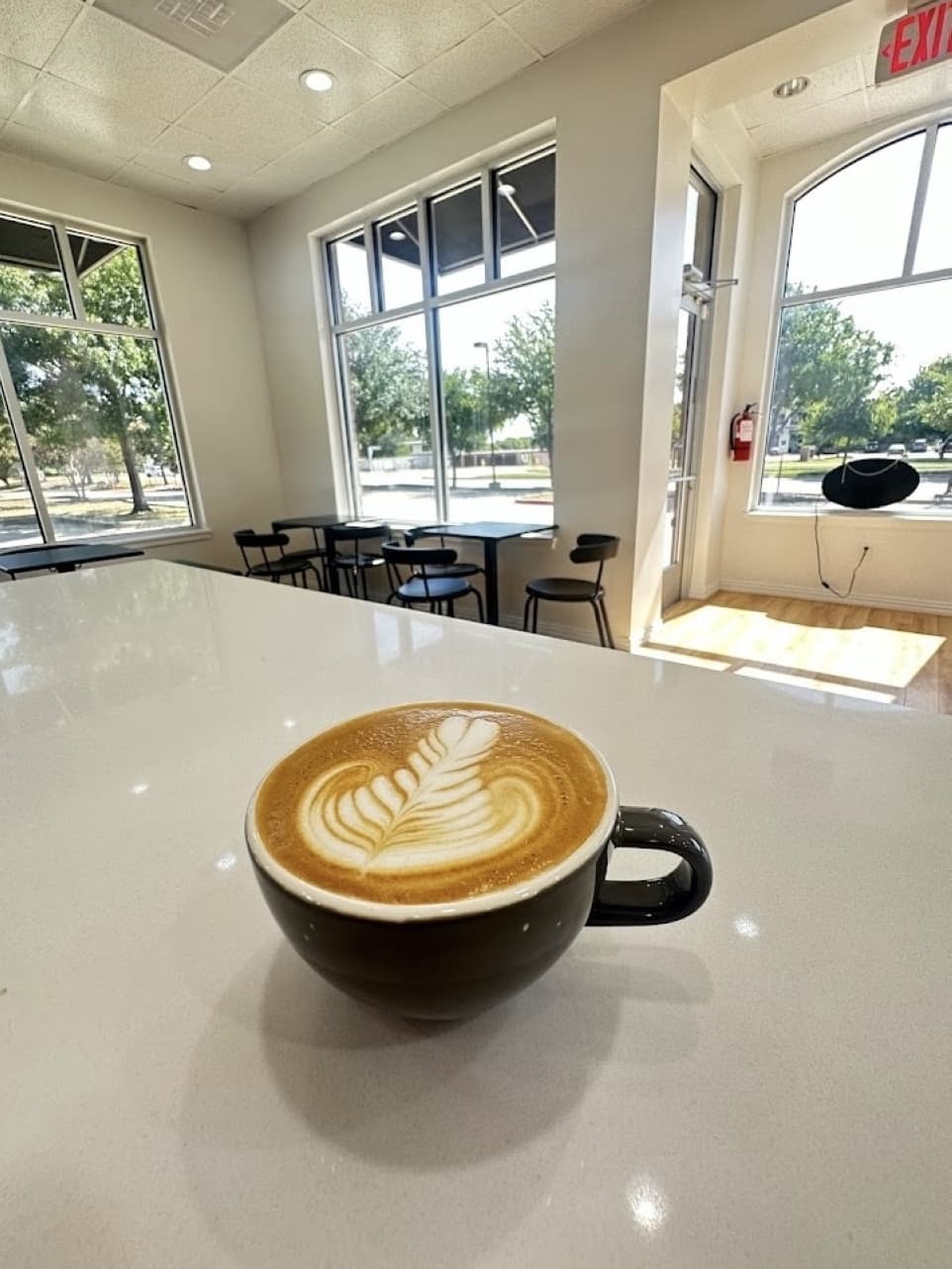 Serving of coffee at Gas Coffee Co. in Coppell. 