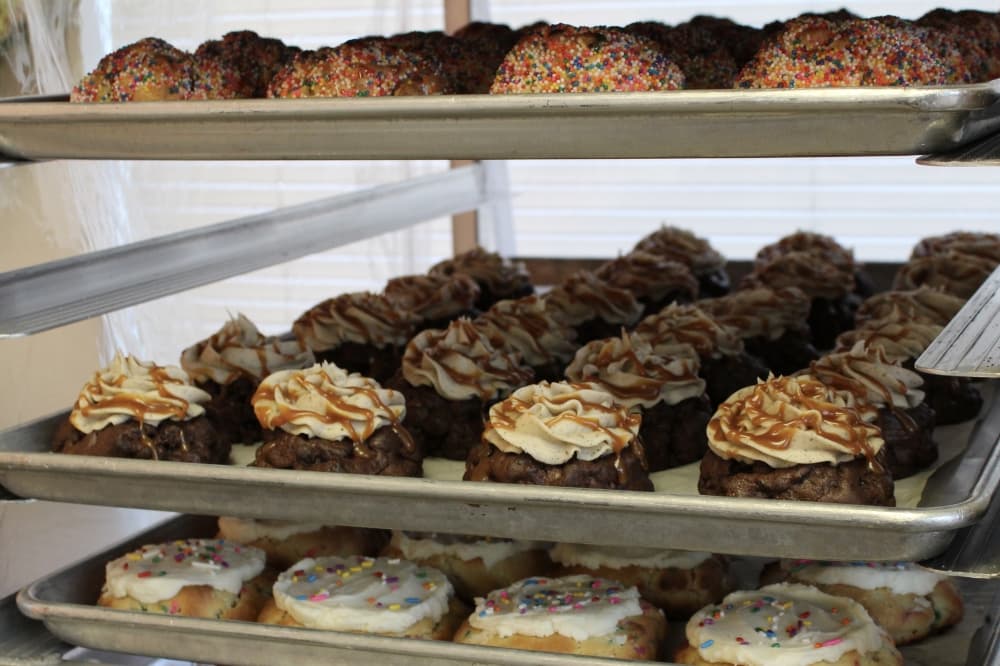 Cookies in racks
