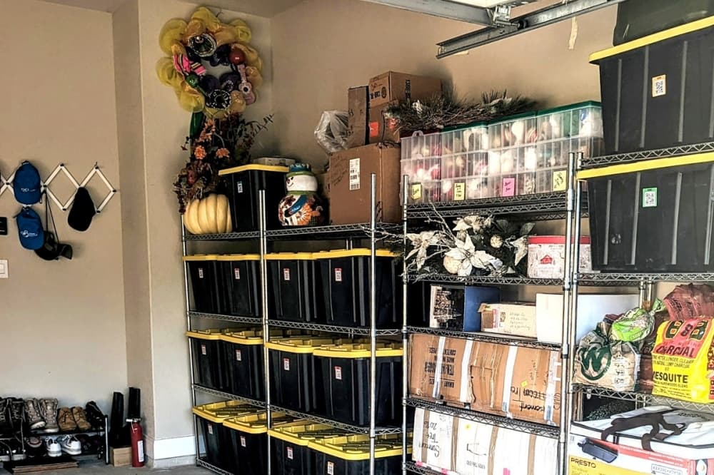photo of organized garage