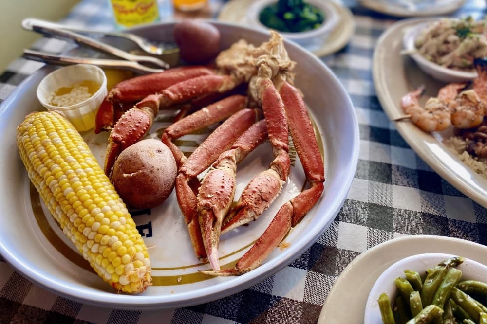Serving of snow crab from Flying Fish.