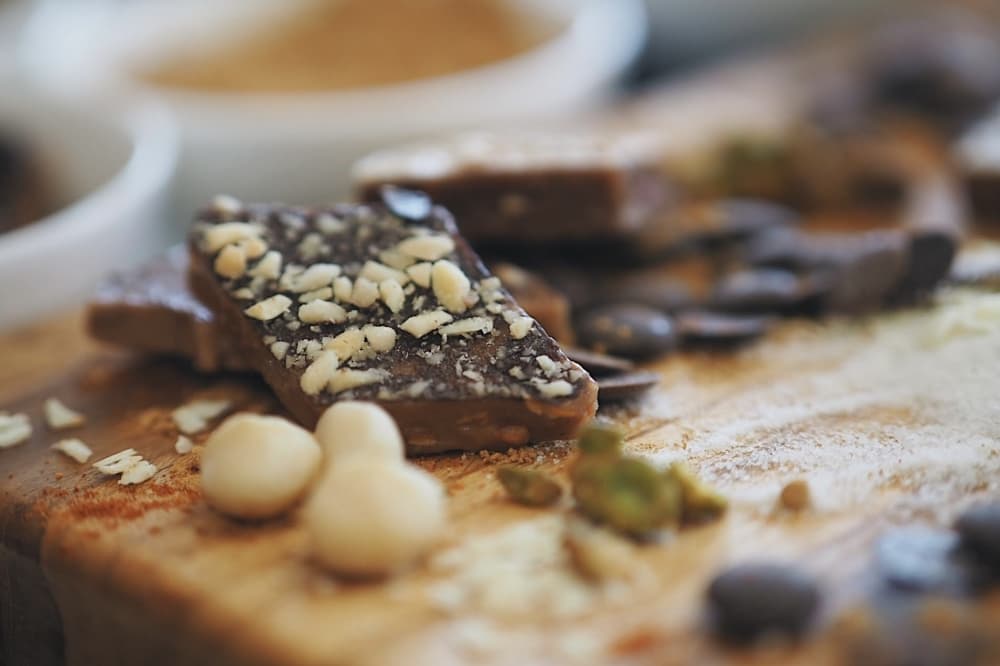 Sample of toffee at Texas Toffee in Plano 