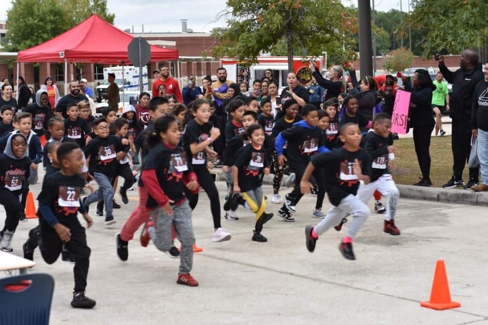 Children running