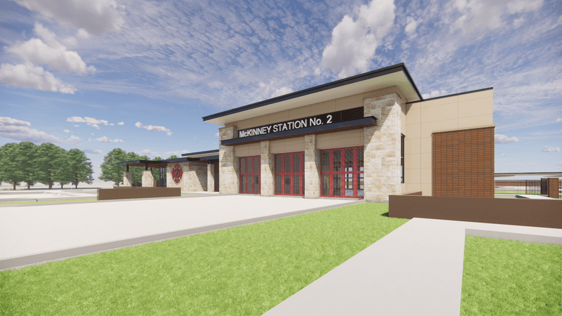 Fire Station #2 exterior rendering