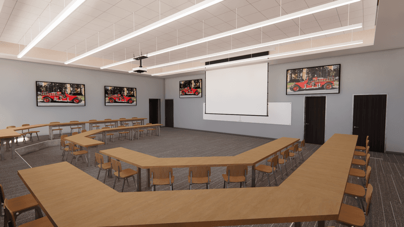 Rendering of a conference room