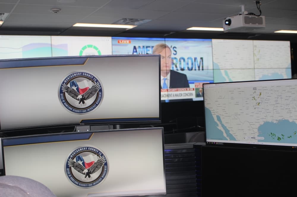 monitors and screens at emergency center