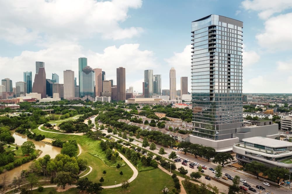 Opening date set for 36-story luxury hotel, rooftop restaurant coming to Allen Parkway