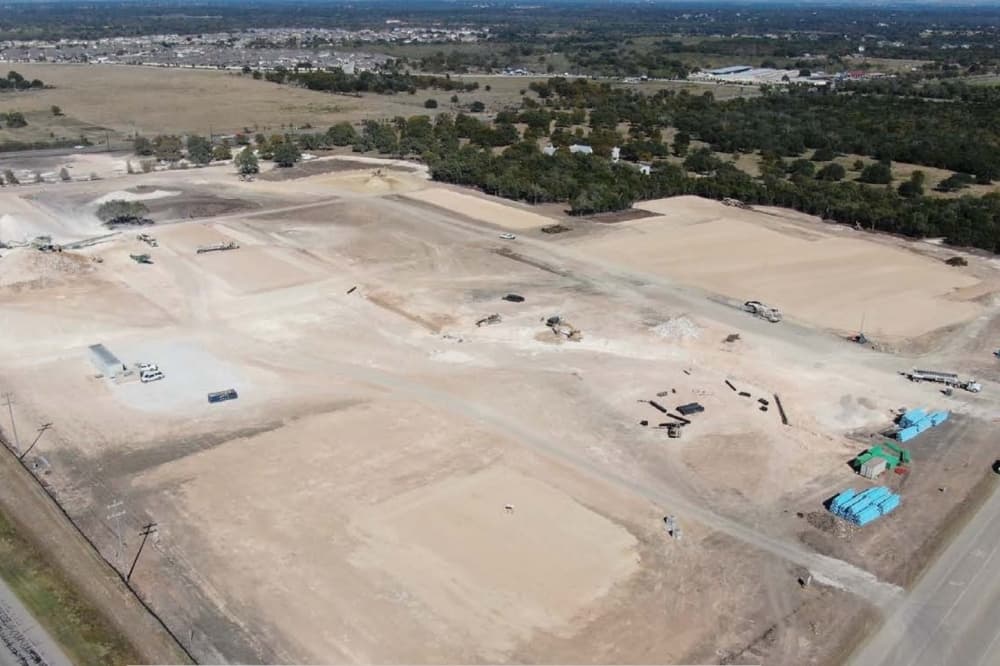 Pre-construction area of Bar W Marketplace