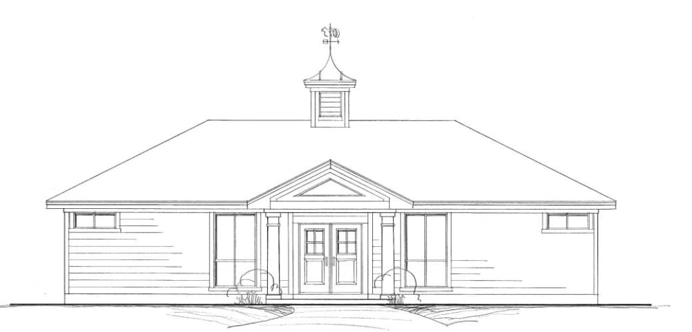 The photo shows a drawing of Hope's Path's planned triplex home.