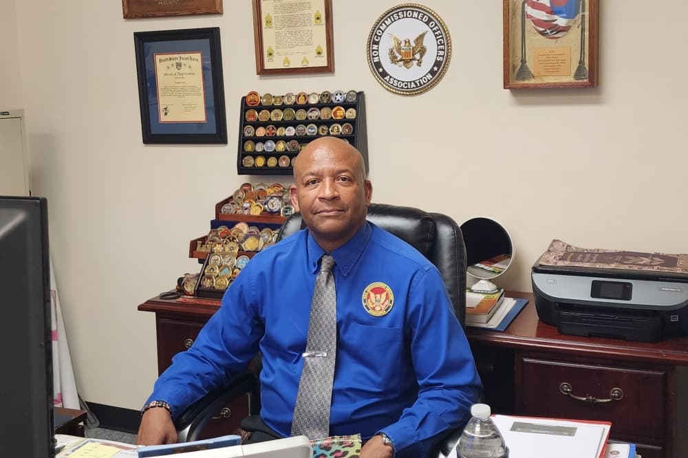 Joe Terry sitting in his office.