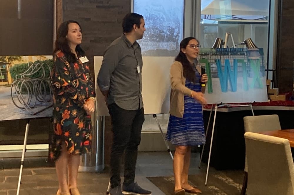 Artists talk about their bike rack creation