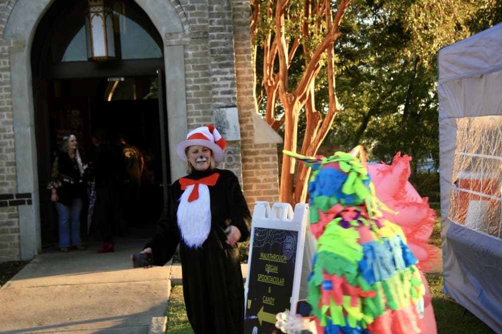 People wearing costumes.