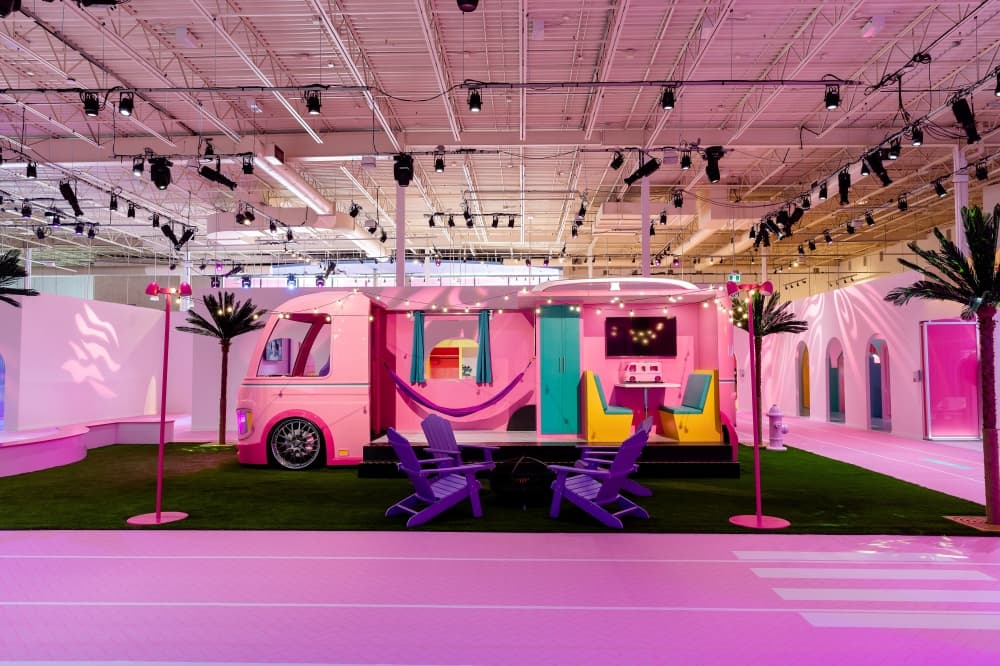 Barbie's DreamCamper Van on dispaly.