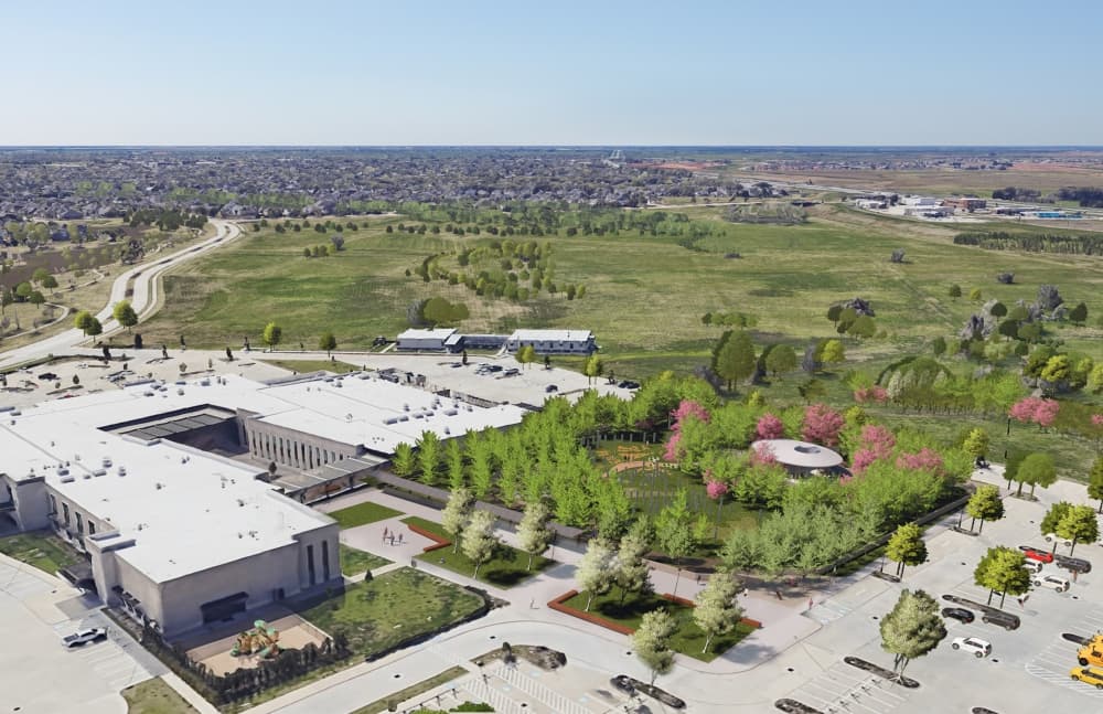 This rendering shows the design plan for the site where the Sugar Land 95 are buried. (Rendering courtesy Fort Bend ISD)