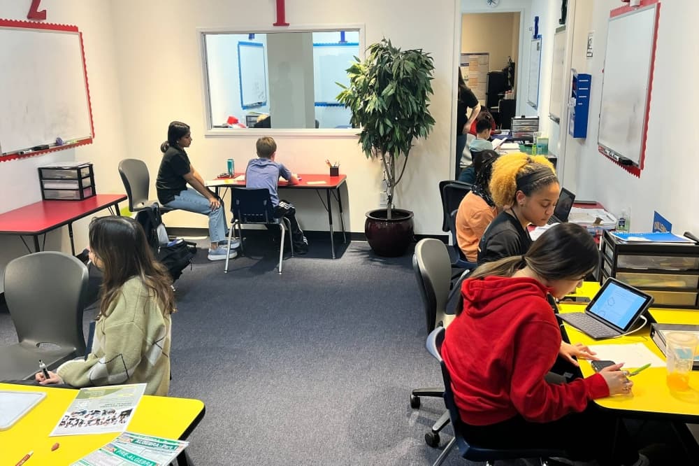 students being tutored