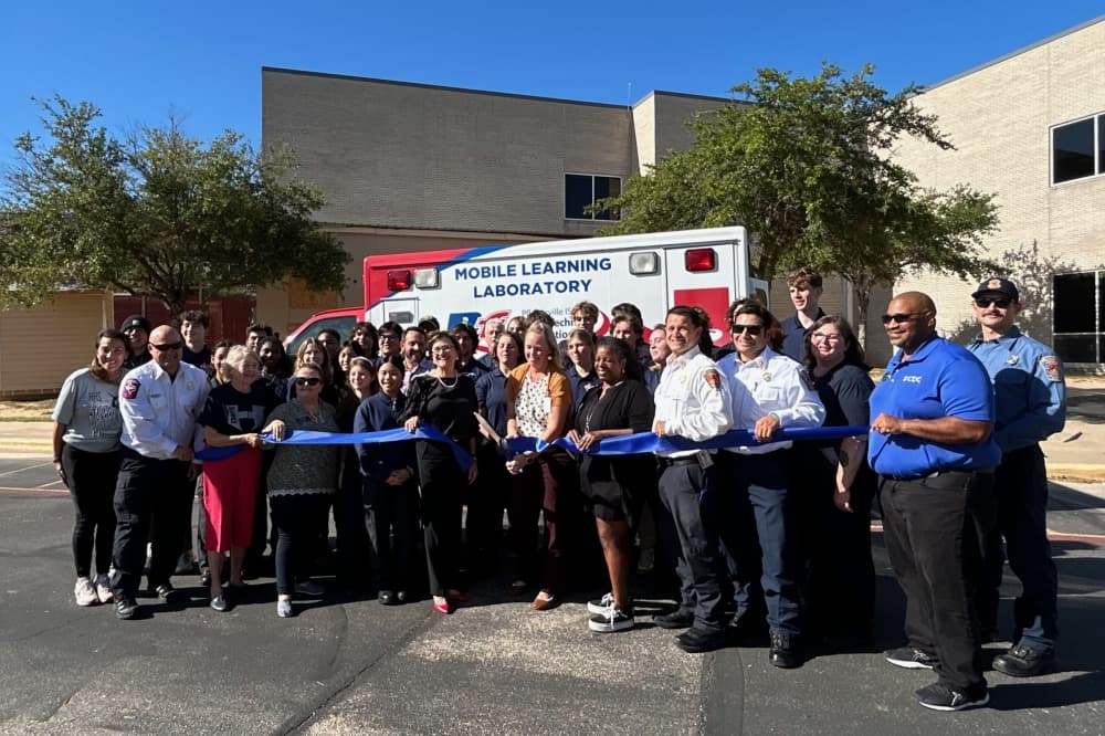 A ribbon cutting