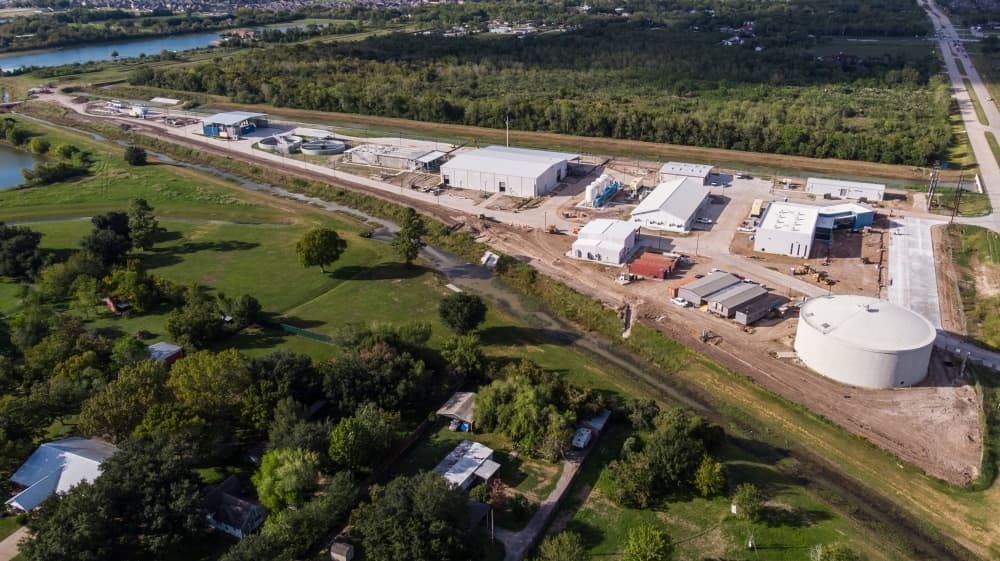 Aerial photo of the Surface Water Treatment Plant 