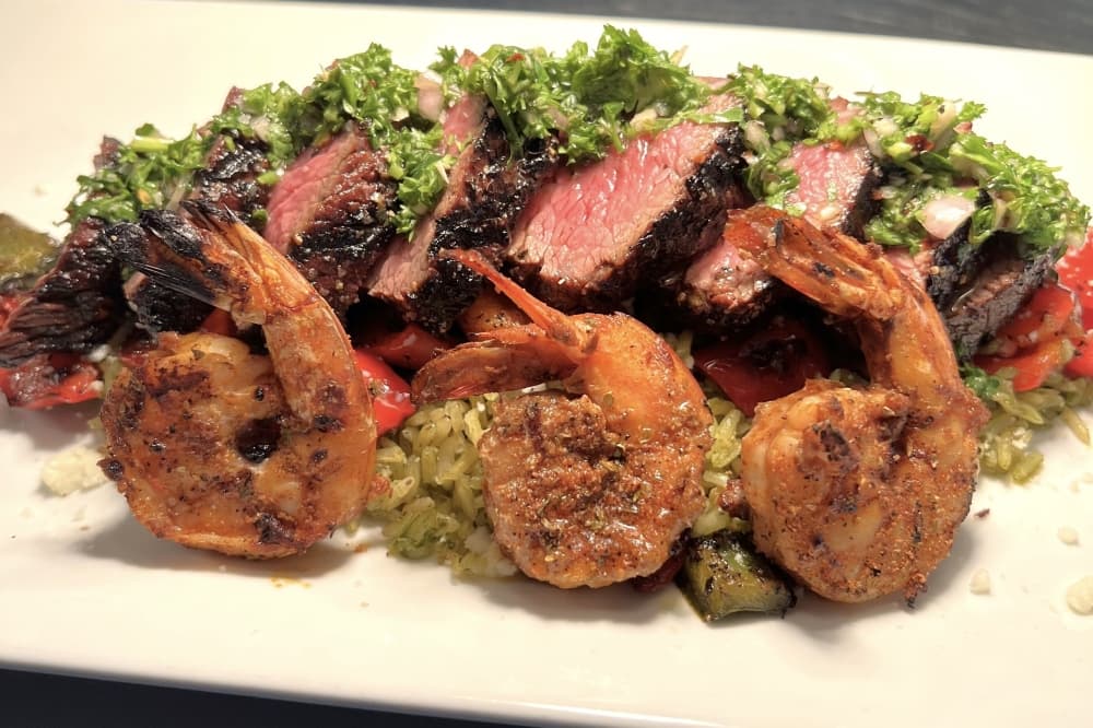 Surf and Turf served at Zafiros Mexican Grill y Cantina