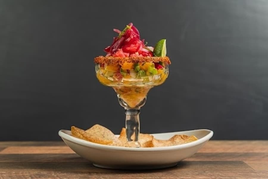 Ahi Tuna Ceviche served at Taro Kitchen and Cocktail 