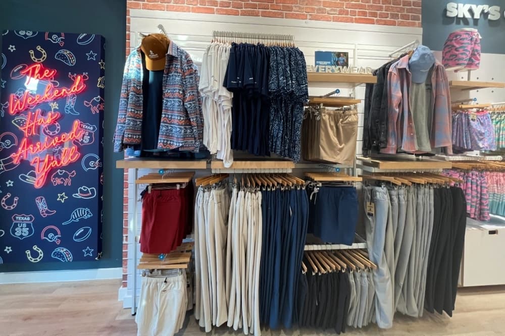 Chubbies offering men's clothing at Southlake Town Square