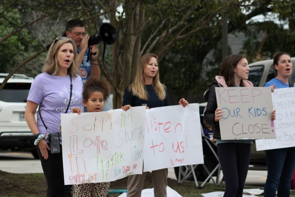 Creekside Park-area families protest proposed Tomball ISD intermediate school