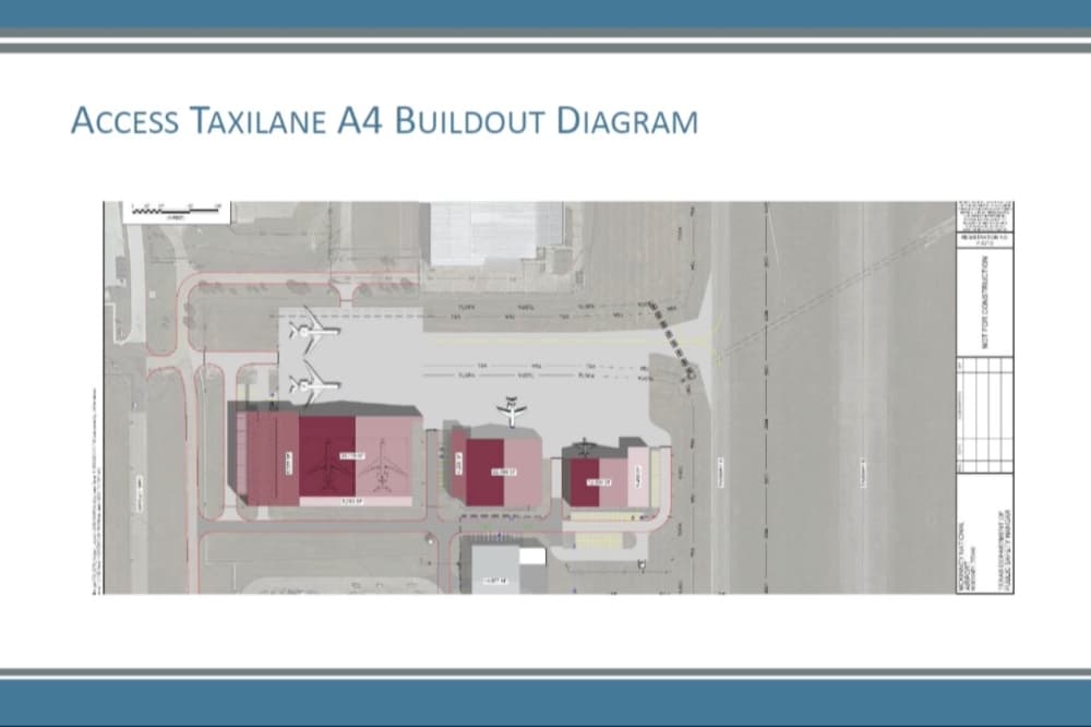 Site plan of new hangars