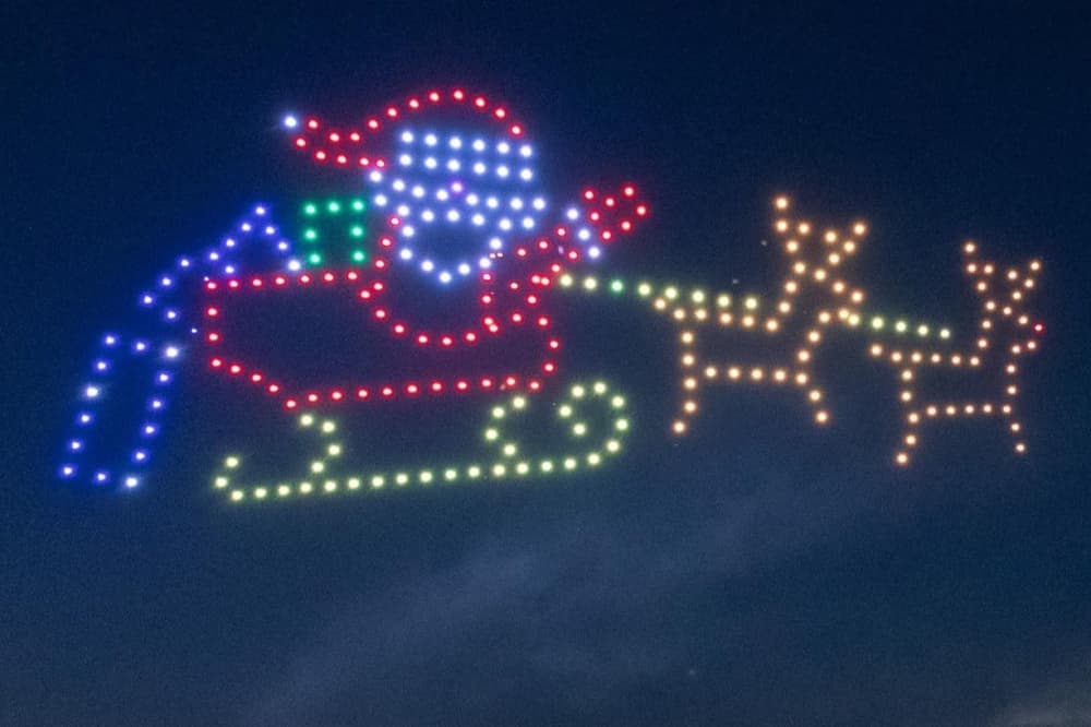 Hutto adds drone show to annual tree lighting event