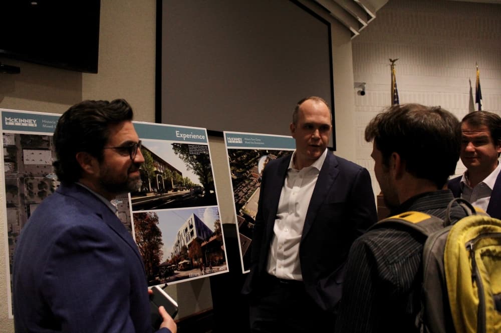Hines Interests representatives speaking