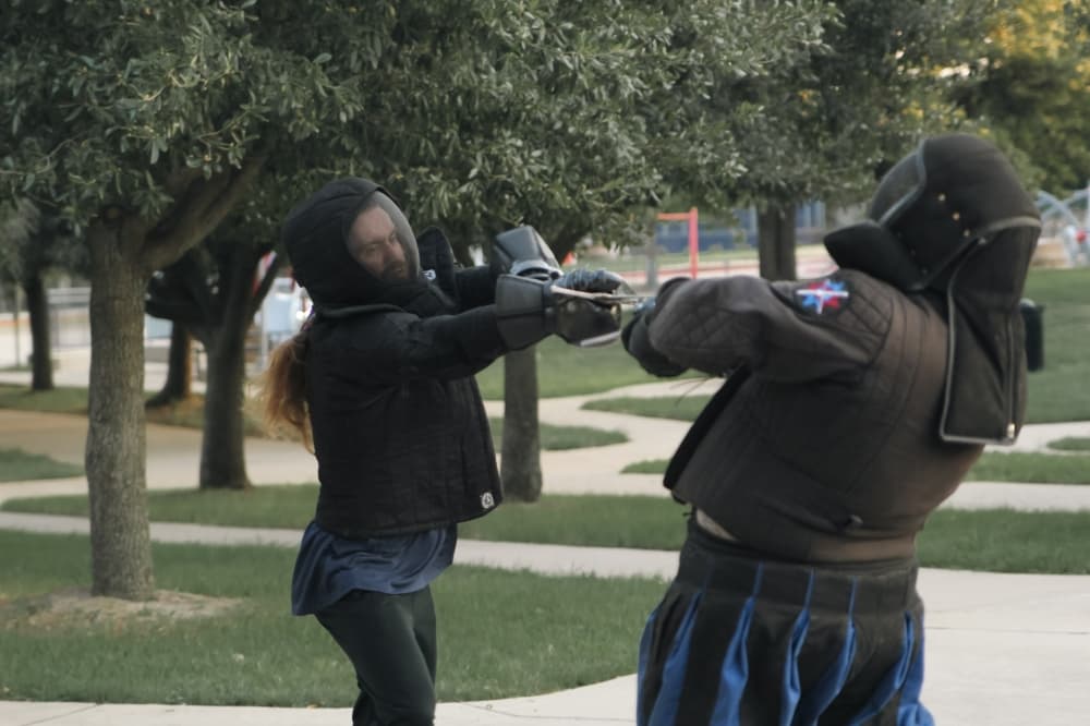 Students spar