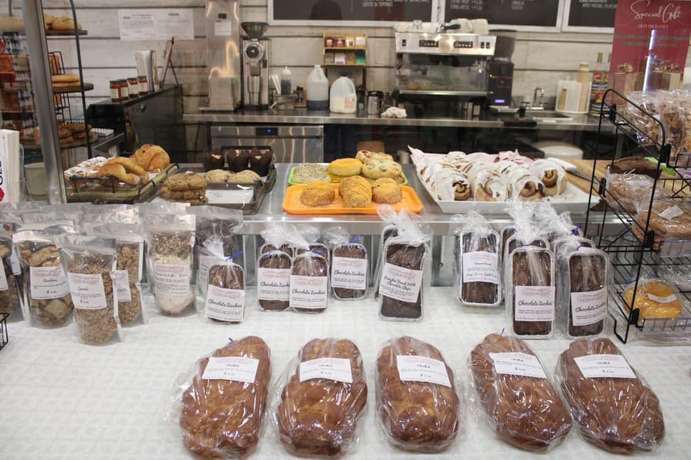 baked good selection from House of Bread on display. 