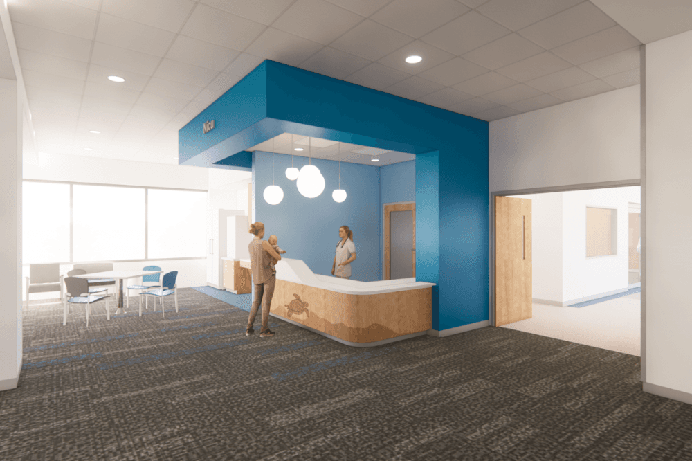 Rendering of hospital interior