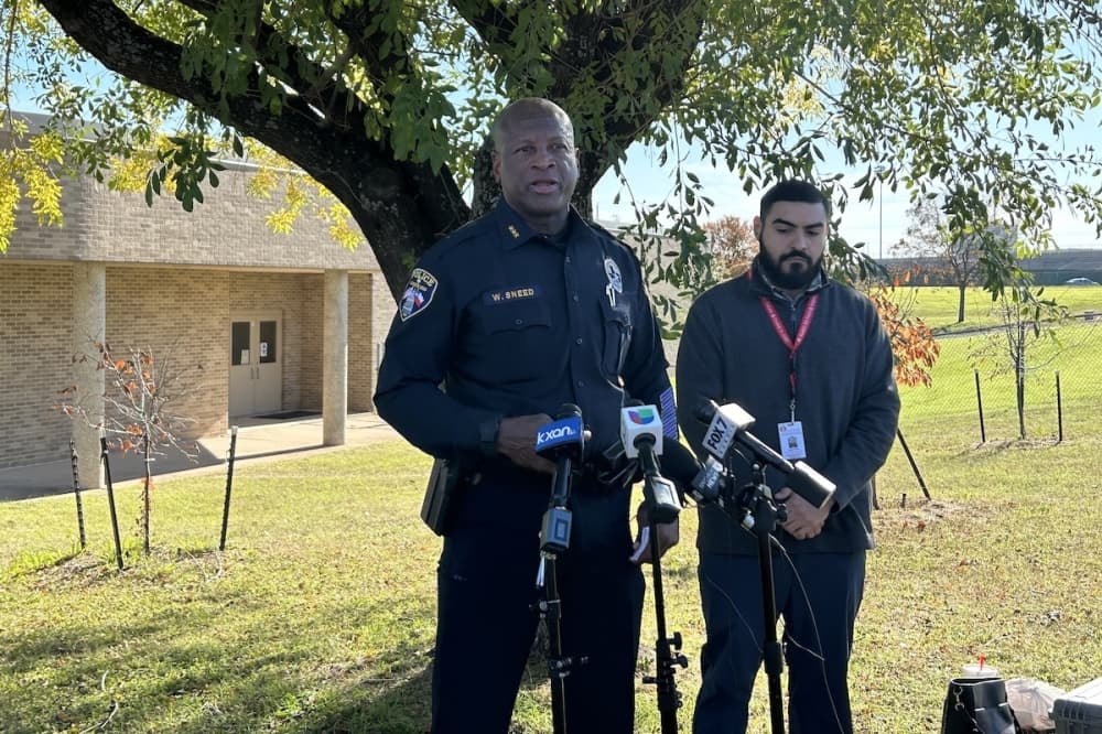 Austin ISD Police Chief Wayne Sneed discusses the timeline of events at a press conference Dec. 5.