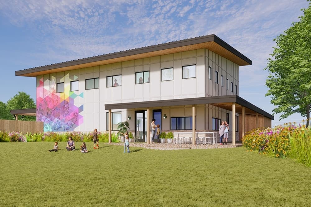 Exterior shot of the center