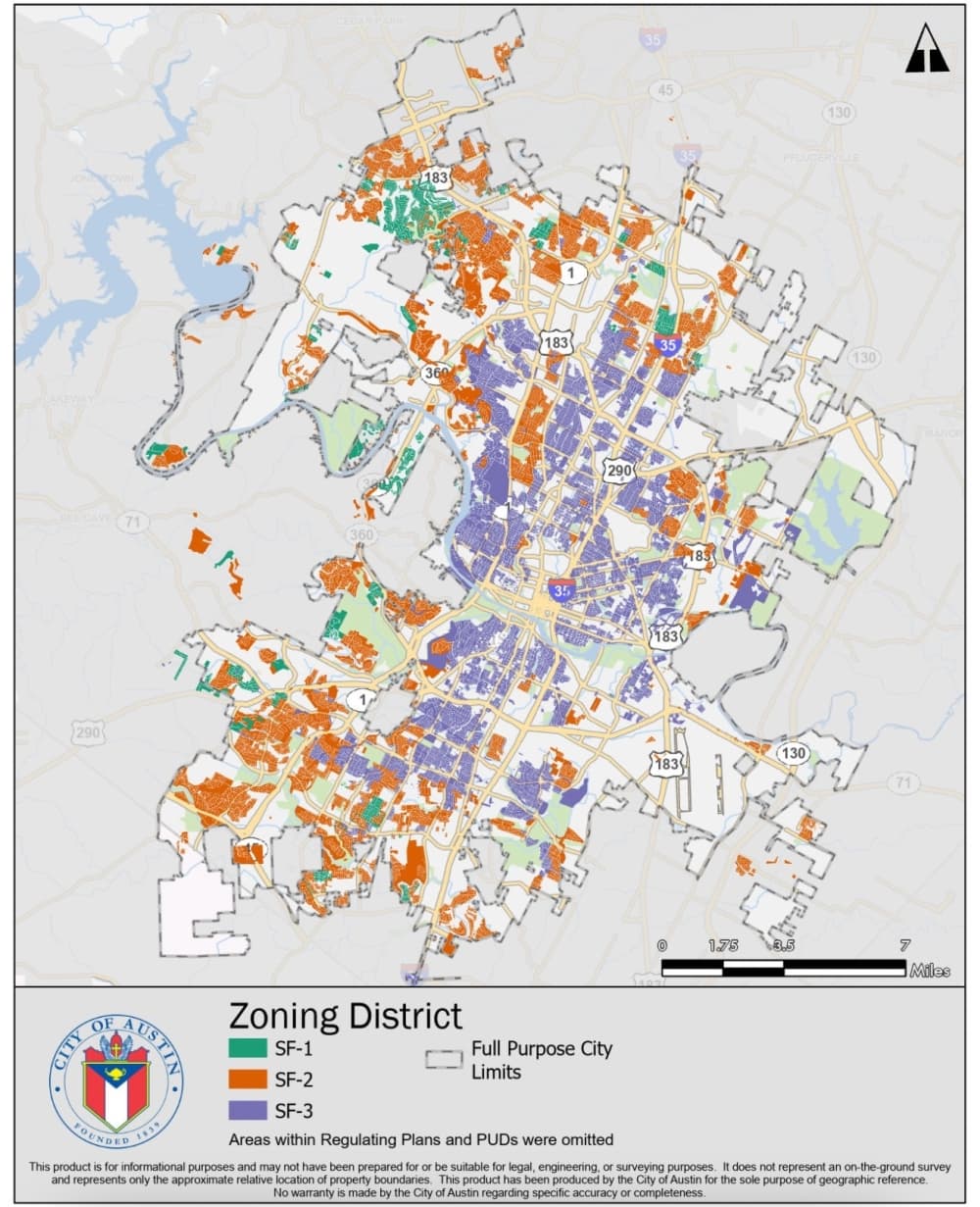 single-family zoning map