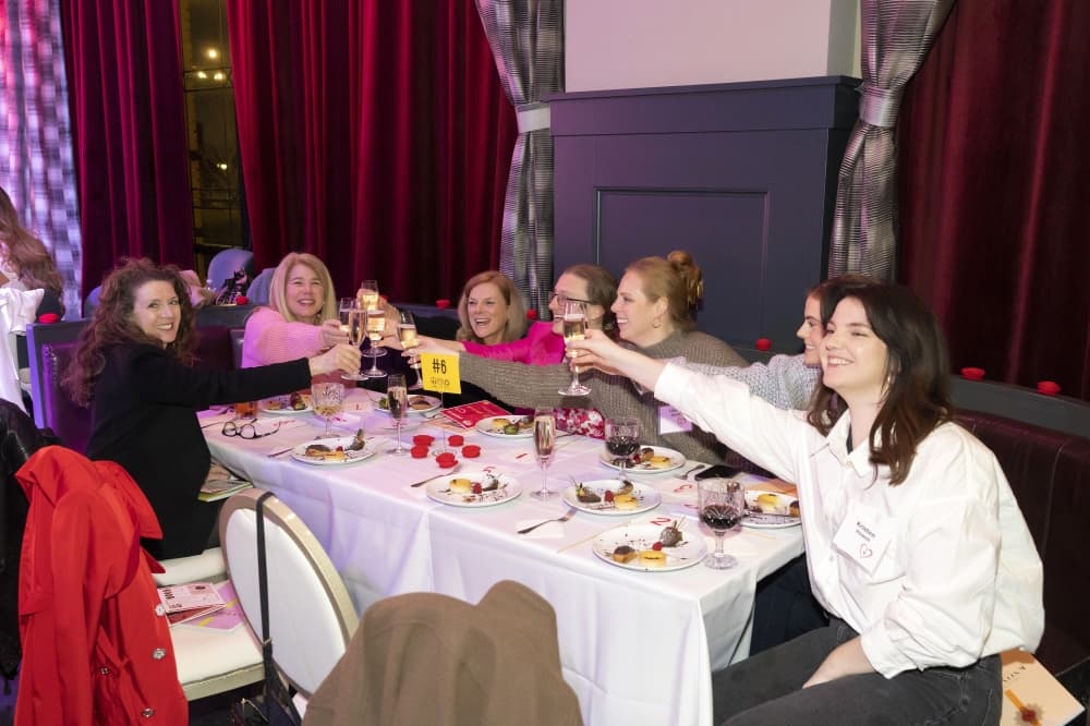 fundraiser attendees at table