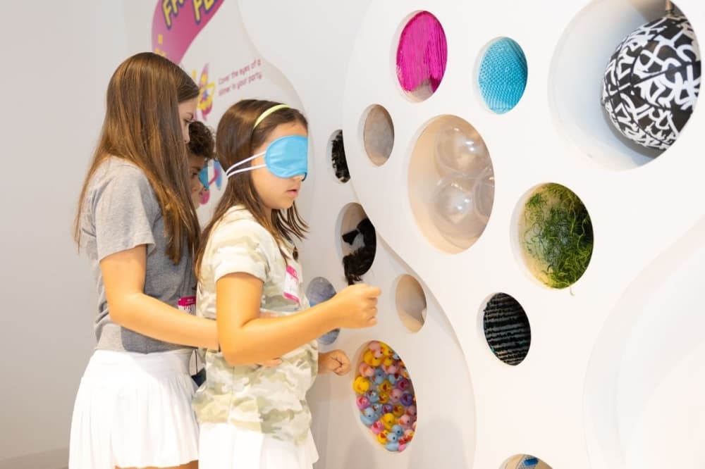blindfolded attraction at Sloomoo Institute