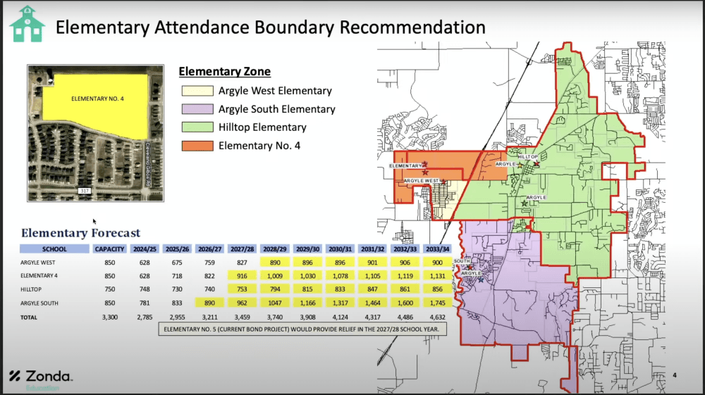 map of recommended elementary school zones