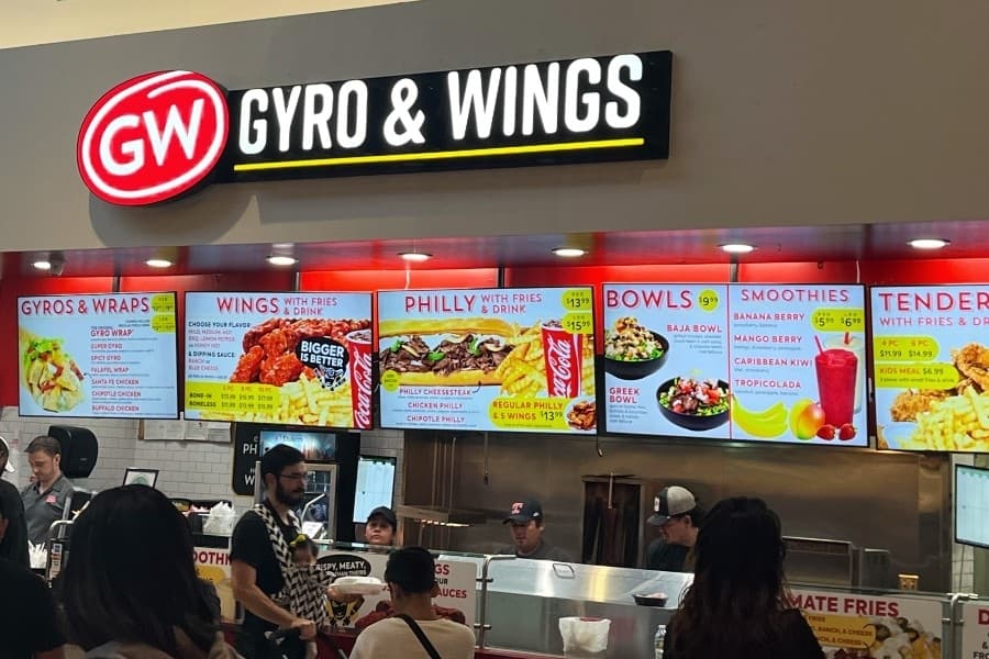 Great Wraps now Gyros and Wings in Grapevine Mills