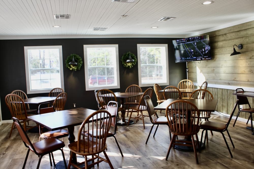 front dining area with tables and chairs