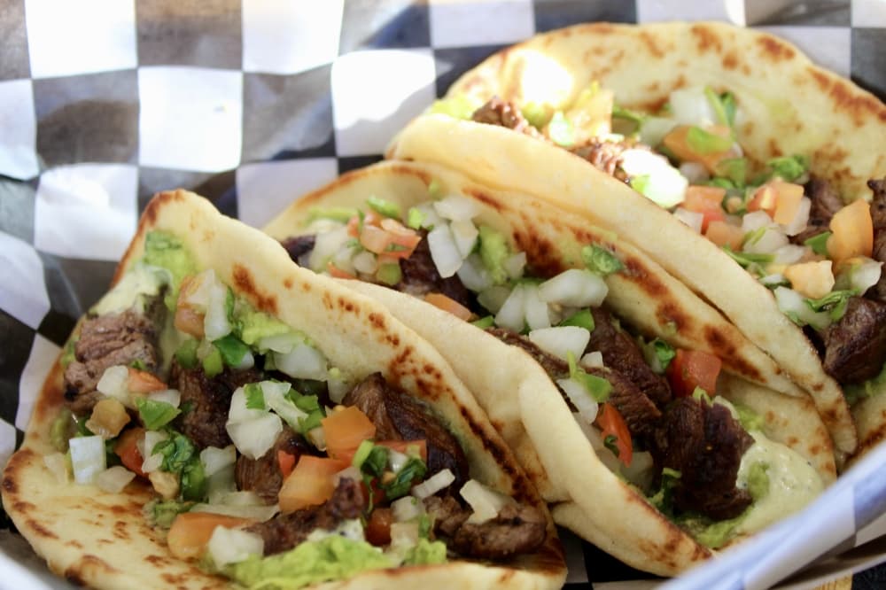tacos with naan bread