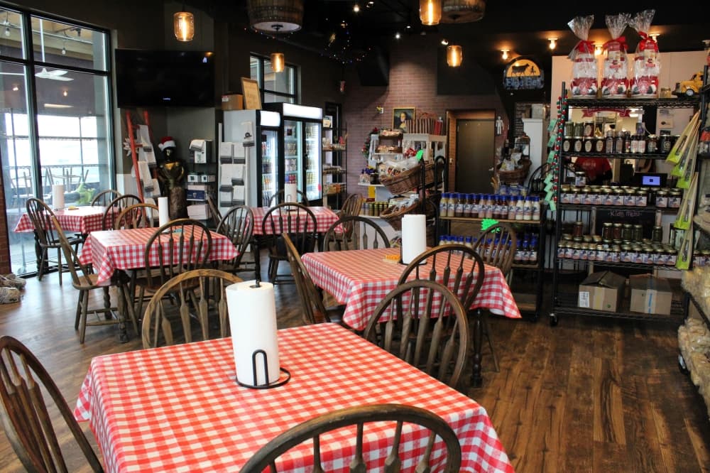 It is important to Eric Heimbrecht and Tracy Baker to keep a hometown ambiance at Heimbaker’s Market & Deli. (Karen Chaney/Community Impact)