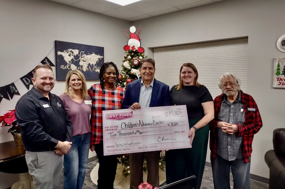 Lost Pines Toyota donates $10,000 to the Children’s Advocacy Center
